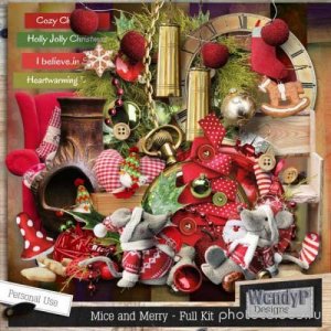  Новогодний скрап-комплект - Mice and Merry 