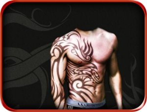  Шаблон для фотошопа - Татуировка на все тело 